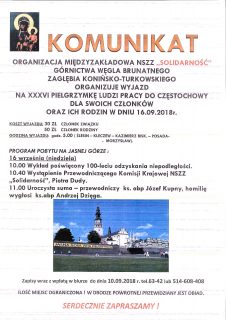 CZĘŚTOCHOWA - PIELGRZYMKA 2018